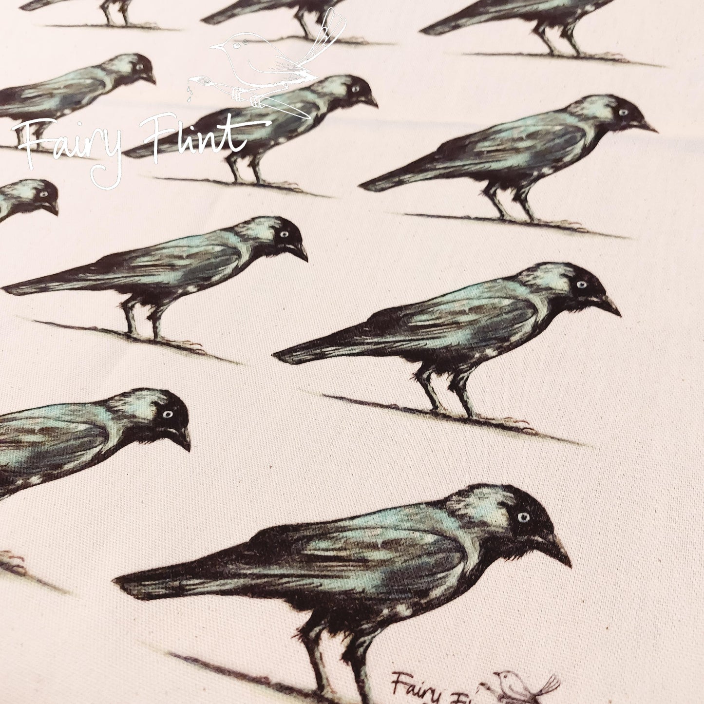 Jackdaw Tea Towel