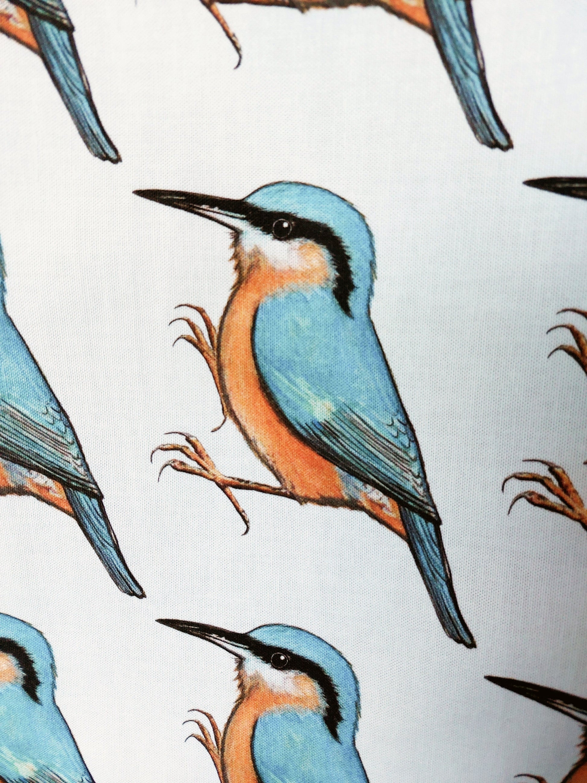 Tea towel with nuthatch by Fairy Flint 