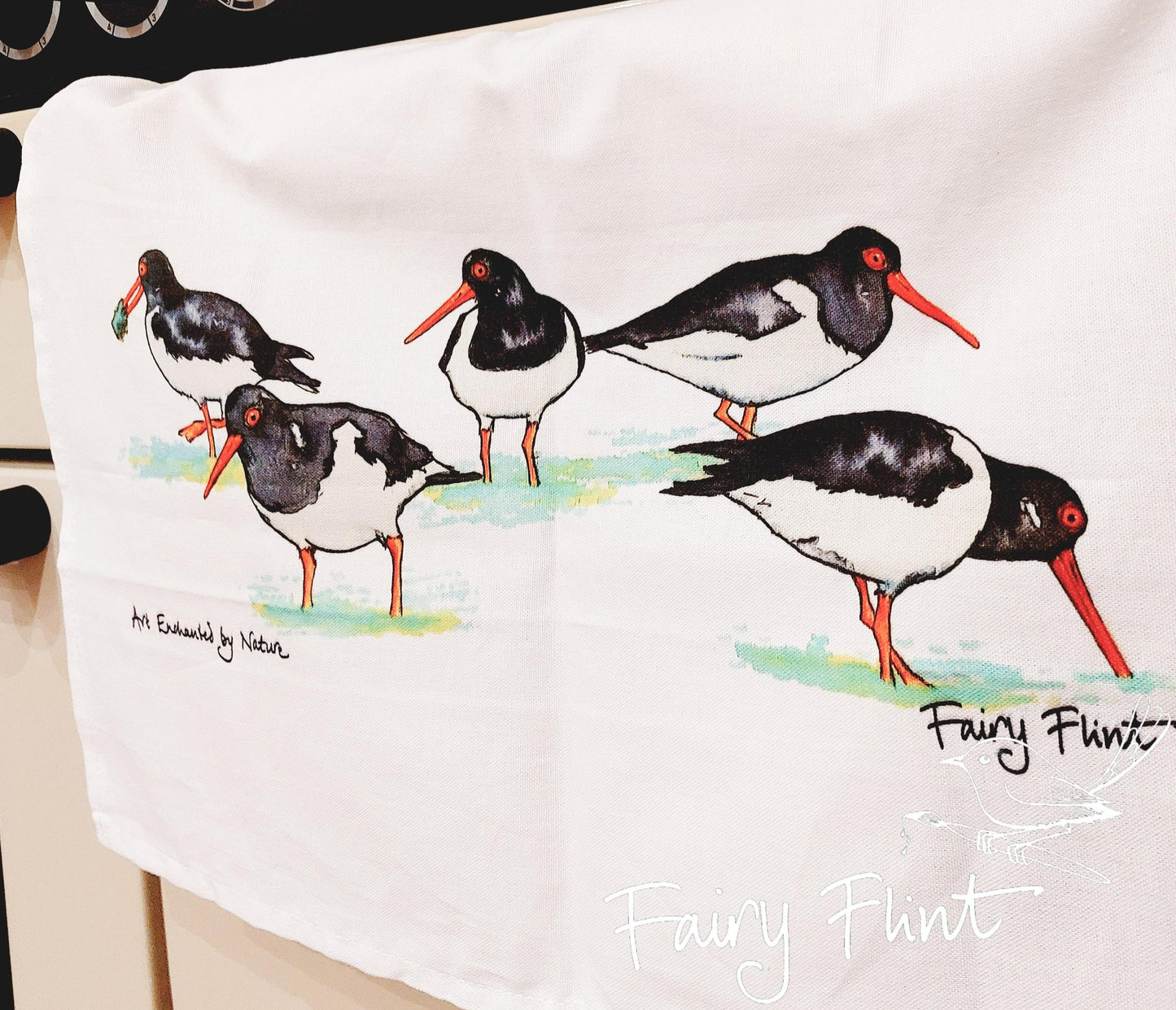 Oystercatchers Tea Towel