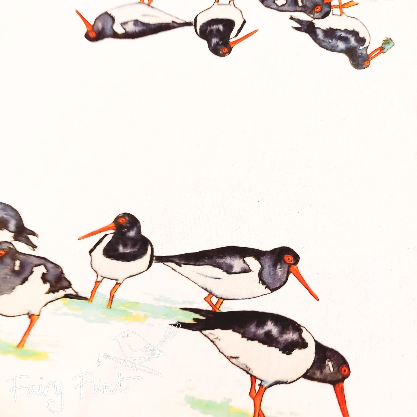 Oystercatchers Tea Towel