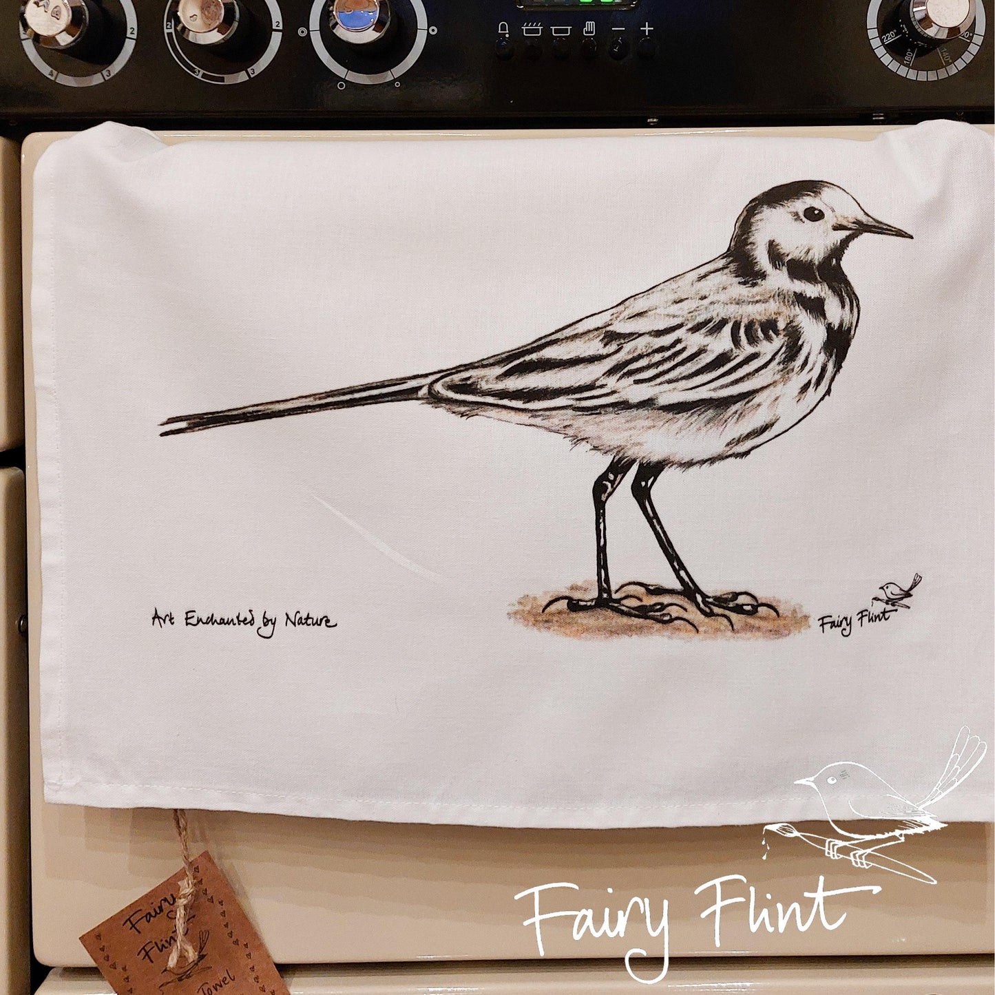 Pied Wagtail Tea Towel