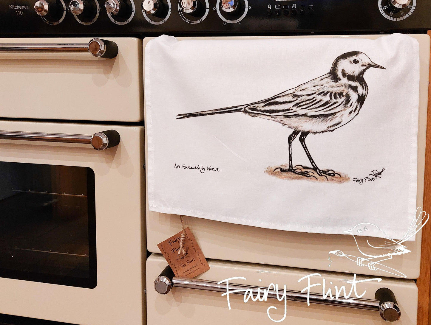 Pied Wagtail Tea Towel