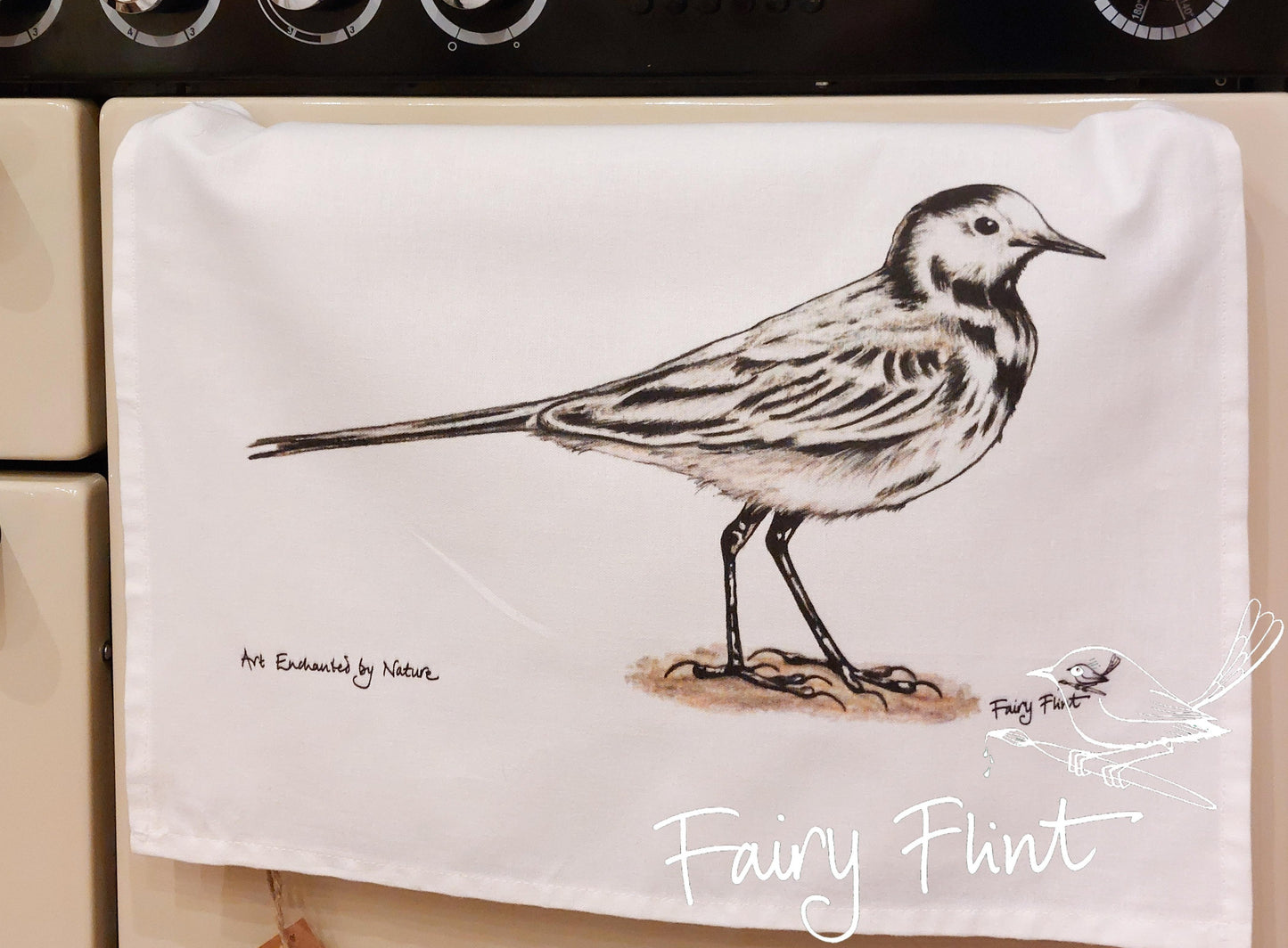 Pied Wagtail Tea Towel