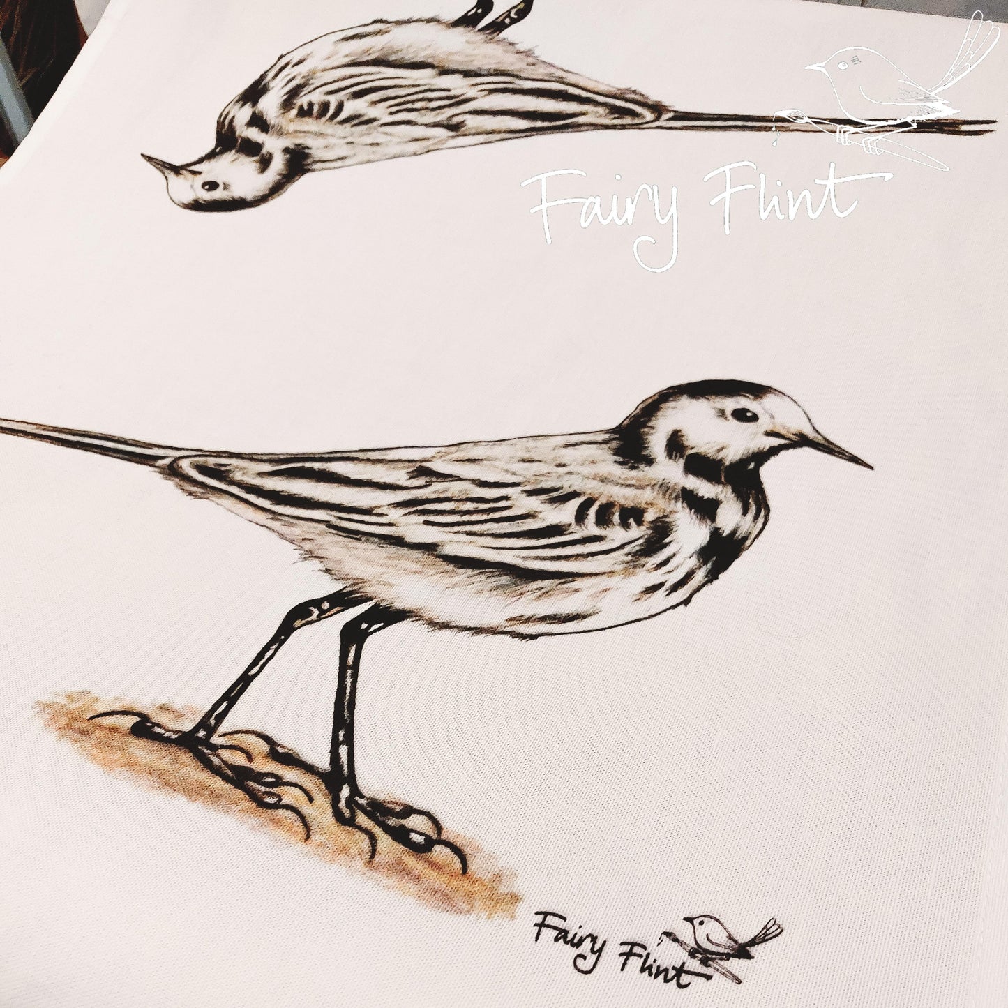 Pied Wagtail Tea Towel