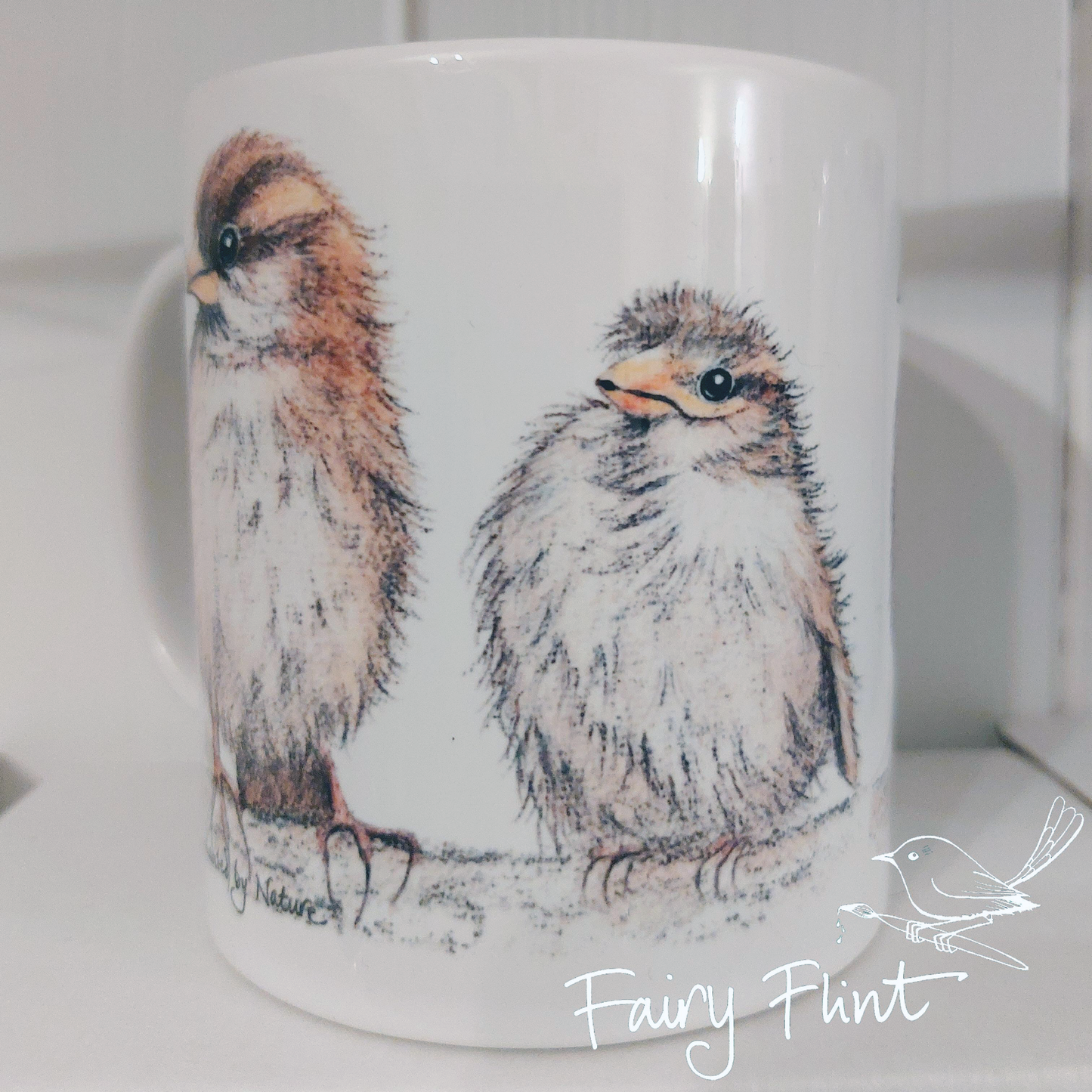 Sparrow and Baby Mug