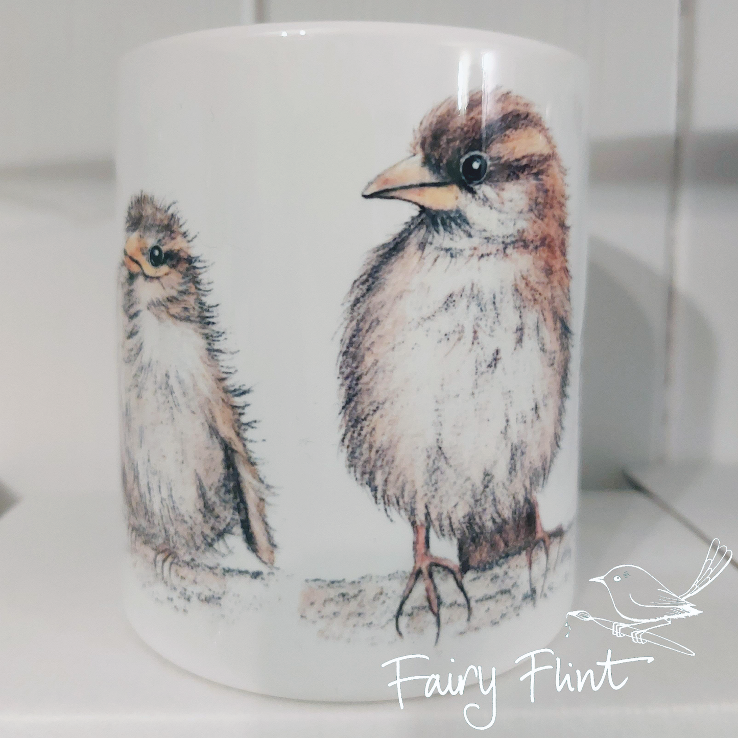 Sparrow and Baby Mug