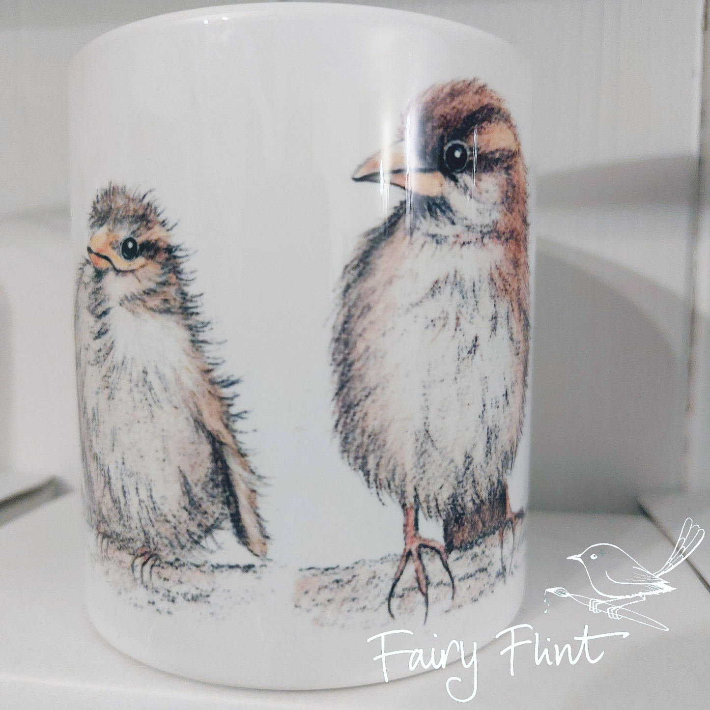 Sparrow and Baby Mug