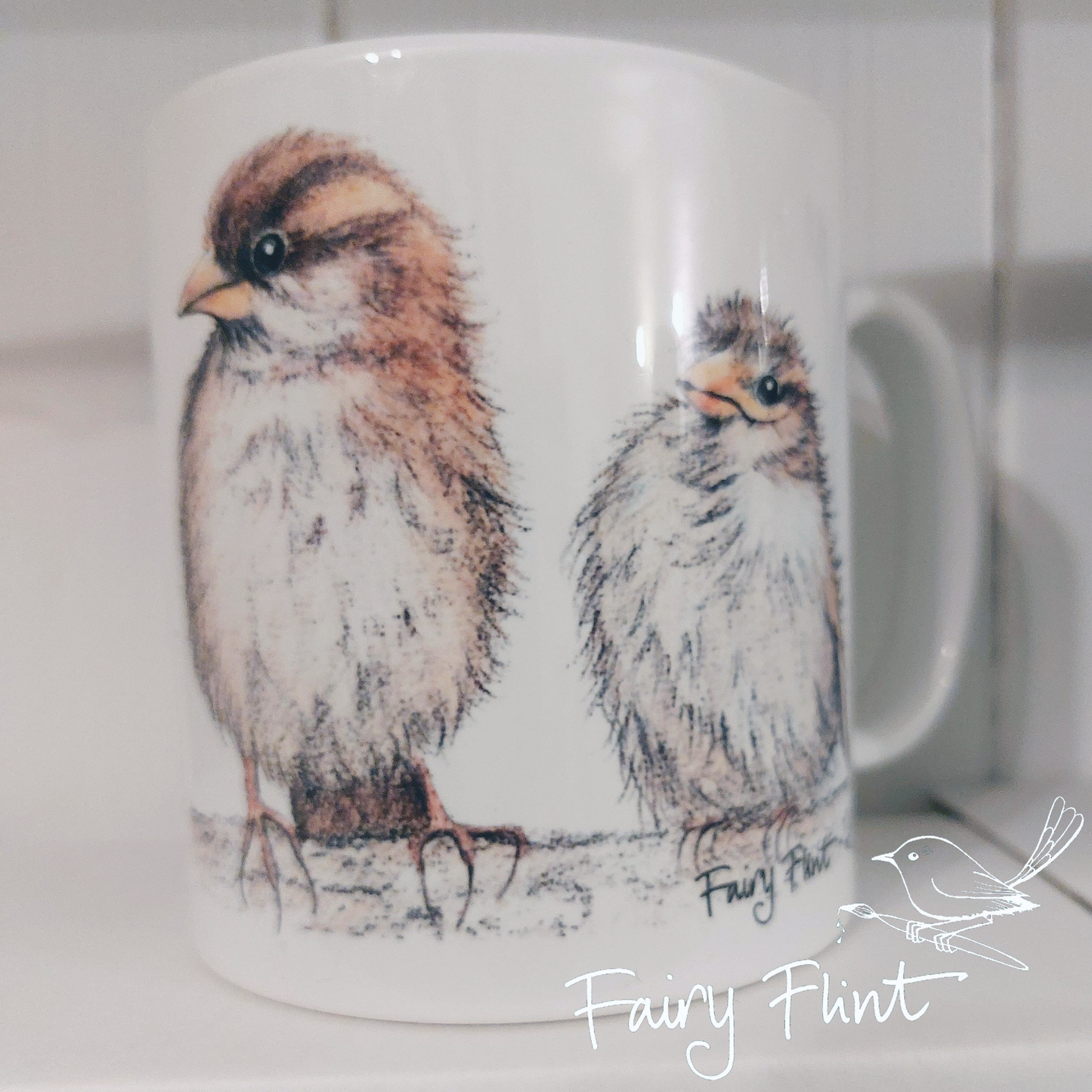 Sparrow and Baby Mug