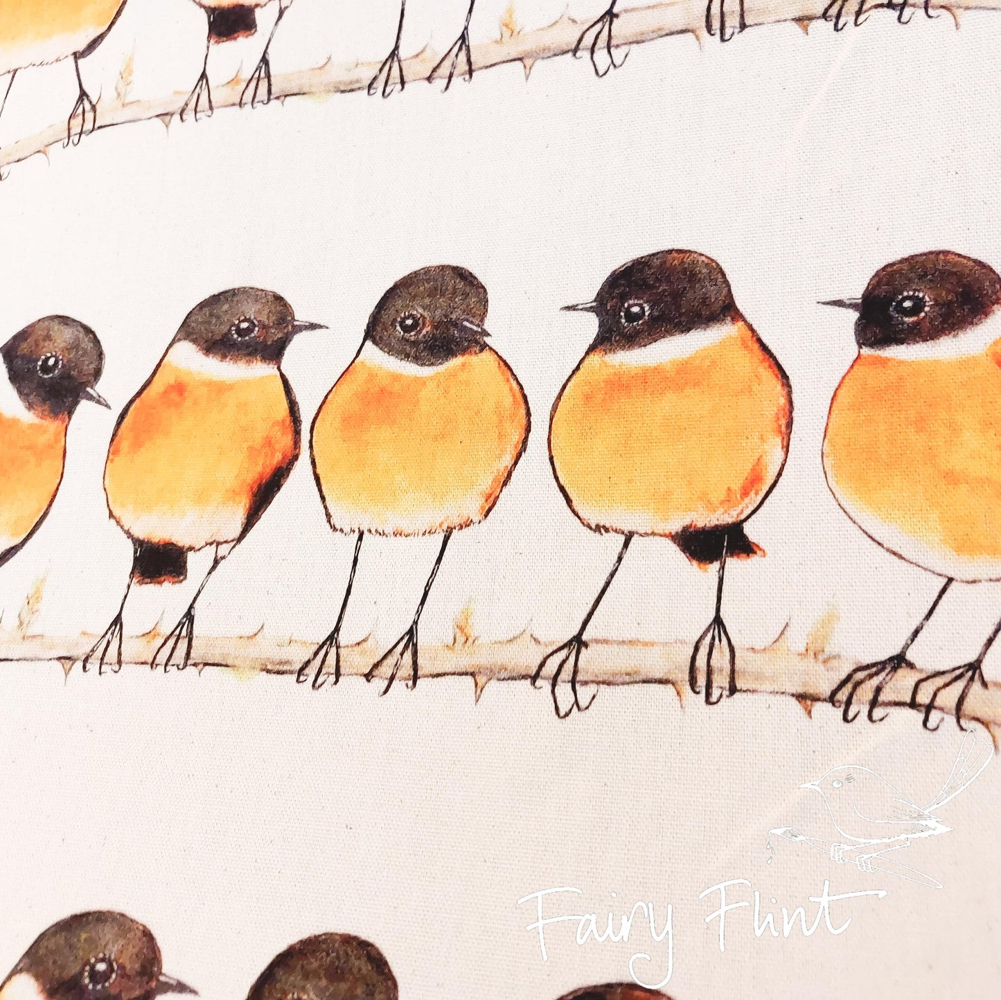 Stonechat Tea Towel