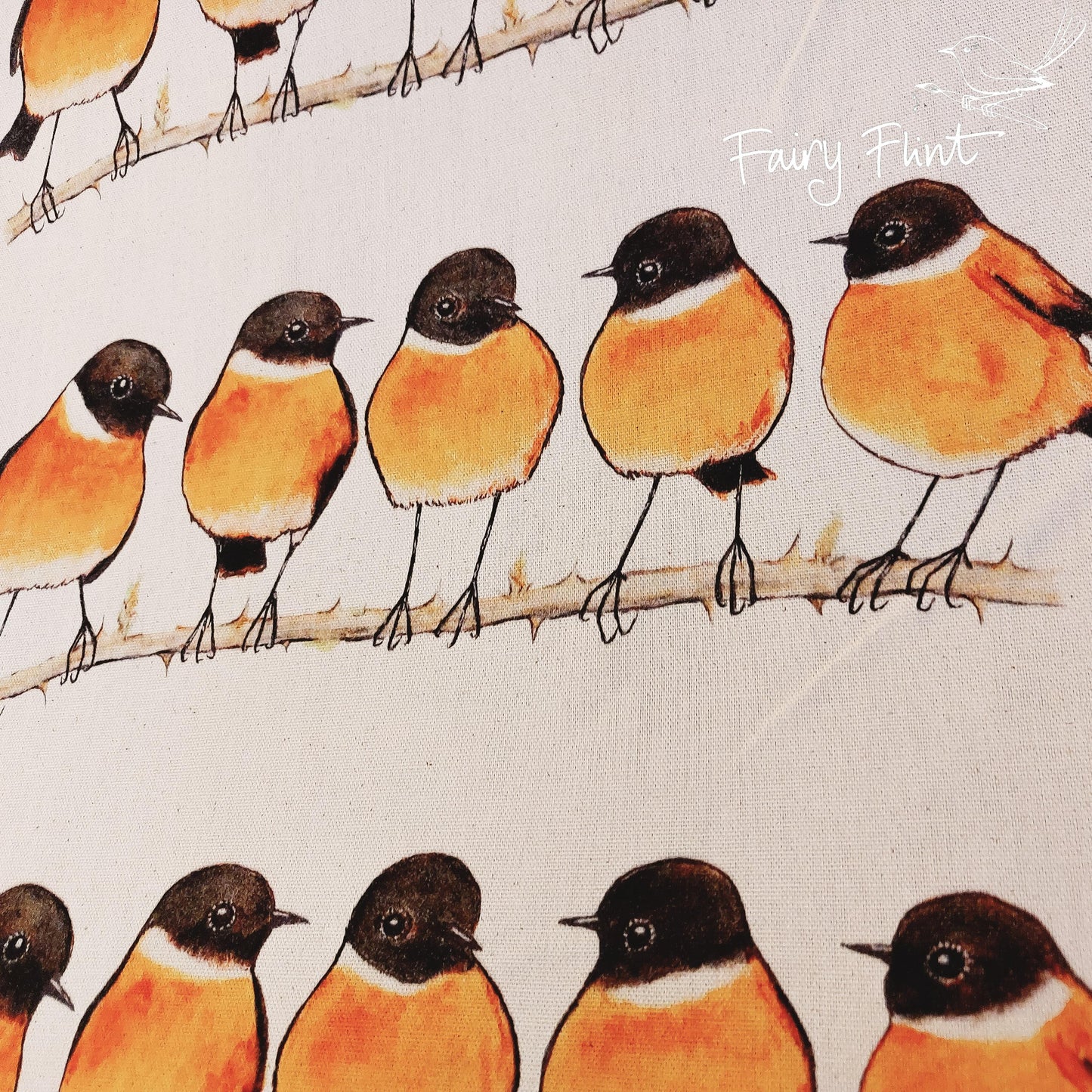 Stonechat Tea Towel