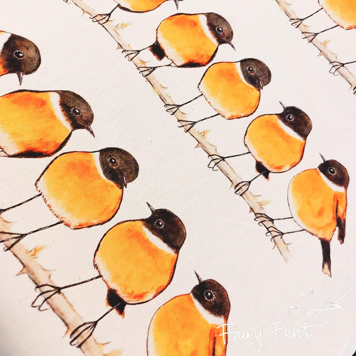 Stonechat Tea Towel