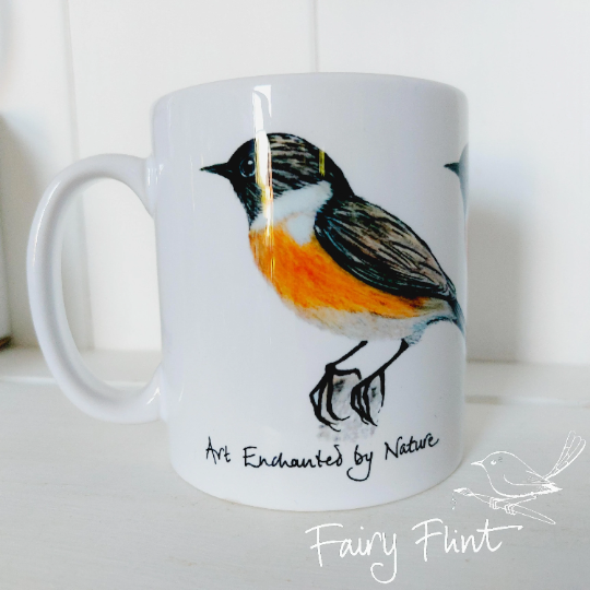 Stonechat Mug ~ Male