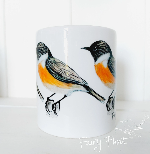 Stonechat Mug ~ Male