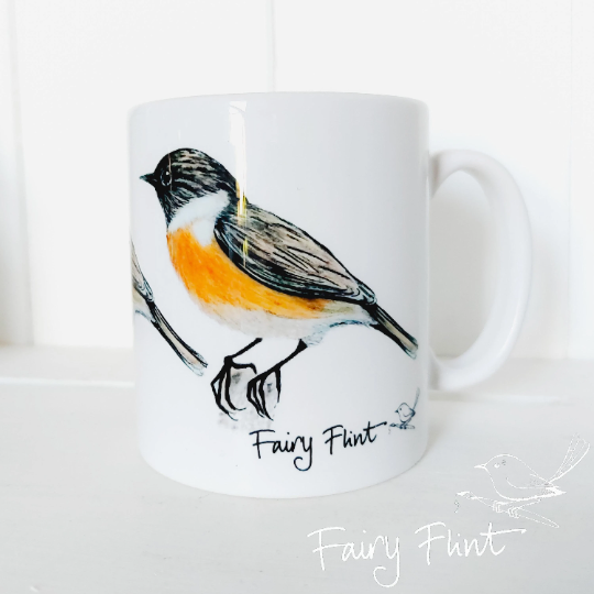 Stonechat Mug ~ Male