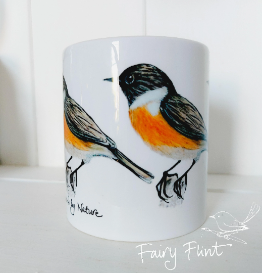 Stonechat Mug ~ Male