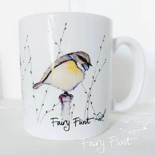 Stonechat Mug ~ Female  ♡