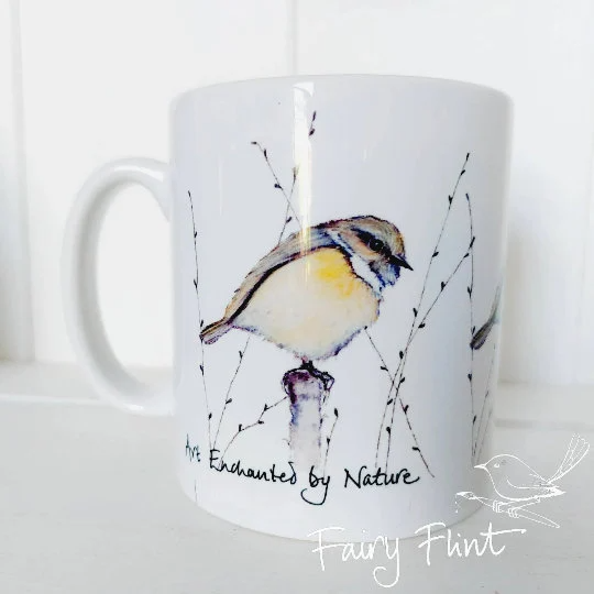 Stonechat Mug ~ Female  ♡