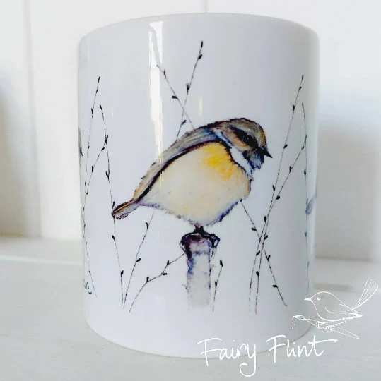 Stonechat Mug ~ Female  ♡