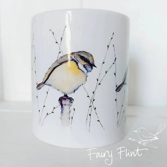 Stonechat Mug ~ Female  ♡