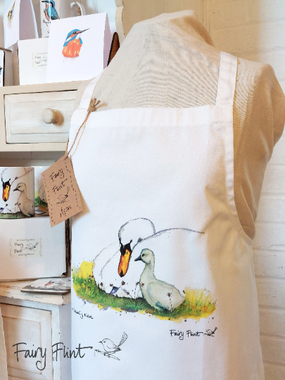 Swan & Cygnet Apron - Organic Cotton