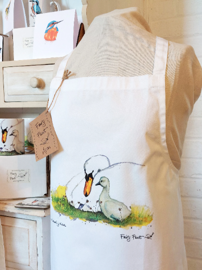 Swan & Cygnet Apron - Organic Cotton