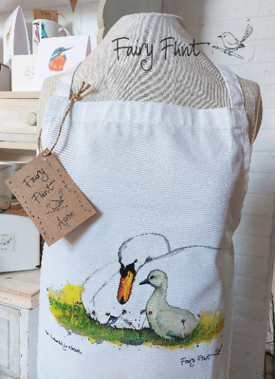 Swan & Cygnet Apron - Organic Cotton