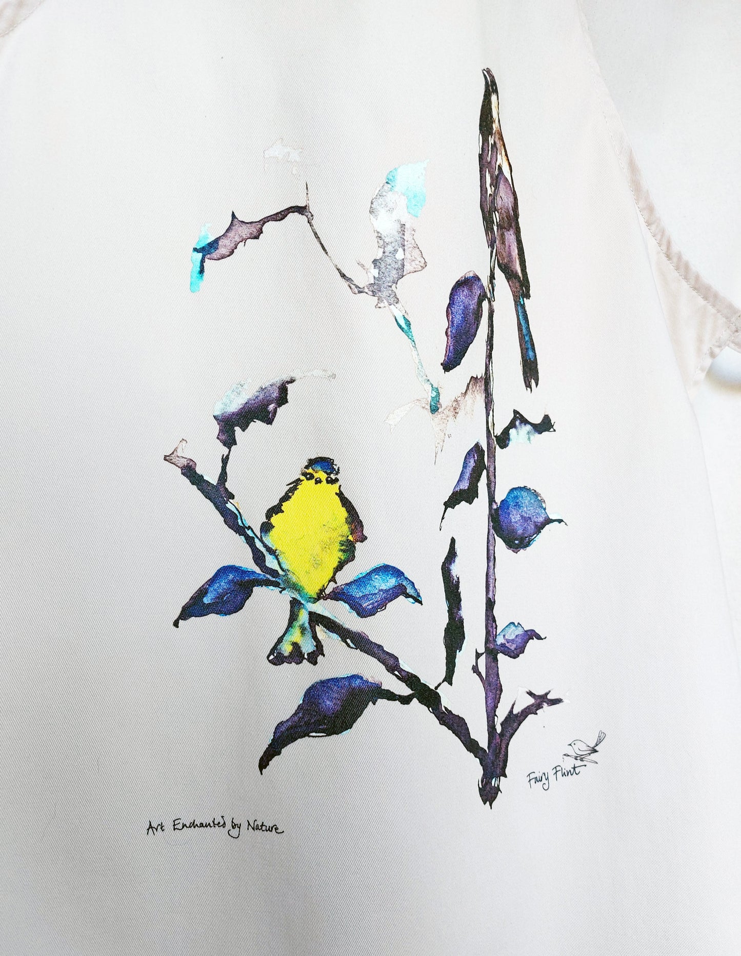 Sparrow and Blue tit Apron ~ Organic Cotton