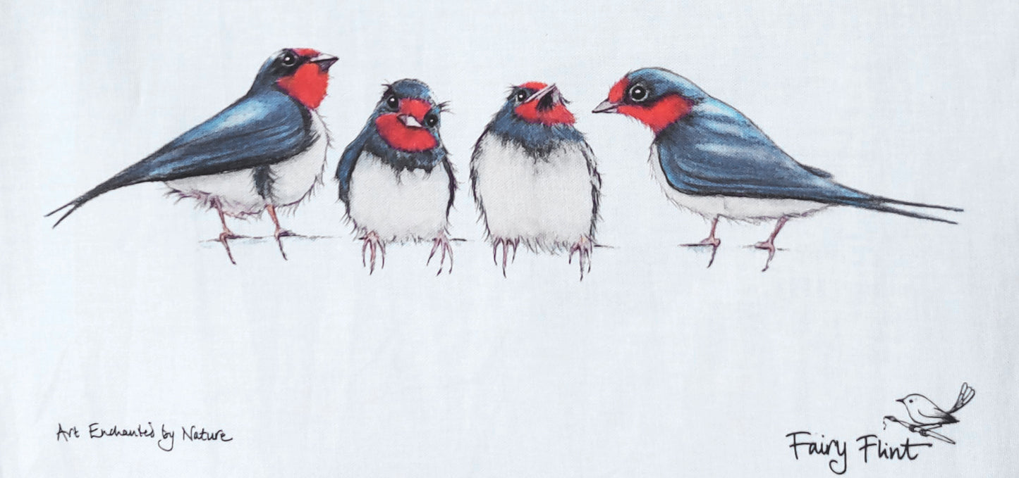 Swallow Quartet Tea Towel